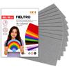 Sidi Global Market SIDI Feltro Grigio 5 Fogli 20x15 Tessuto Hobbistica DIY