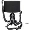 Kare Design lampada da tavolo Octopus, nero, 47 cm, motivo polipo, per scrivania, comodino, studio, soggiorno, stanza da letto, casa al mare, lampadina non inclusa