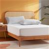 Sonive Lenzuolo con angoli per letto singolo, in poliestere spazzolato, tasca profonda 30 cm, lenzuolo bianco, completamente elastico, facile da pulire, 90 x 190 + 30 cm