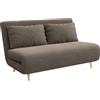 HOMCOM Divano letto con schienale regolabile in 3 posizioni, ciniglia a coste e fino a 120 kg, 141x90x81 cm, Marrone scuro | Aosom Italy