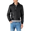 Schott NYC LCFRESNO Giacca Classica con Col Bordo Cote Schott, Black, S Adulto