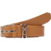 Calvin Klein Donna Cintura Loop Round Buckle Belt in Pelle, Marrone (Lion), 70 cm