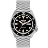 Seiko 5 Sports Suits Orologio Analogico Automatico Uomo con Cinturino in Acciaio Maglia Milanese SRPD73K1, Nero, 3K1