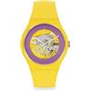 Swatch Orologio New Gent Bio SO29J100 PURPLE RINGS YELLOW