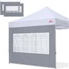 MasterCanopy Finestra da chiesa, parete laterale per gazebo 3 x 3, 2 pezzi, grigio