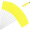 M METERXITY 10 Bandierine Segnale Impermeabili da Giardino, 15x5.1x4 Pollici per Prato/Giardino/Irrigazione/Paesaggio/Irrigatore/Rilievo/Add. Cani/Fai da Te [Giallo]