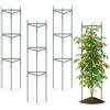 Generisch LUBEWISE - Set di 4 tralicci per pomodori, 125 cm, supporto per piante, gabbie per pomodori regolabili con 4 coperture in rete, pali da giardino per pomodori, cetrioli, rose, giardino, piante
