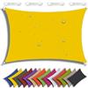 QIAQ Tenda parasole rettangolare, 2 x 2 m, 95% UV, protezione solare da giardino, impermeabile, per giardino, patio, feste, pergola, balcone, colore giallo