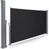 Herrselsam Tenda da sole laterale allungabile, 140 x 300 cm, opaca, frangivista, robusta, tenda a rullo laterale con supporto a pavimento, retrattile, per balcone, giardino, antracite