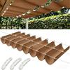 BAJIAN-LI Tenda a Vela Parasole a Onda Retrattile, Bordo rinforzato per evitare la deformazione del vela parasole scalabile, Pergola senza acqua-D||60x450cm