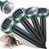 Retoo Dissuasore solare per talpe, 400-1000 Hz, 1200 mAh, confezione da 4 | 26 cm di altezza, plastica, batteria Ni-MH, per giardino, terreni e campi, portata fino a centinaia di m²