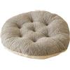 MotiveTech Cuscino per Sedia da Esterno, 60x60 Cm, per Sedia a Dondolo, Lavabile E Rotondo, Bianco Grigio