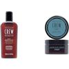American Crew Balsamo + Cera Capelli, Daily Moisturizing Conditioner Idratante e Rinforzante per Capelli da Normali a Secchi - 100 ml + Cera Fiber Finitura Opaca Tenuta Forte, 85 g