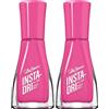 Sally Hansen Smalto Unghie Insta-Dri, ad Asciugatura Rapida, Effetto Manicure Professionale a Lunga Durata, 9.17 ml, 281 Beet-ing Heart (Confezione da 2)