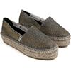 espadrilles, DOMMY, Scarpe Sandali Zeppa Moda Casual Fashion Canvas/Pelle (Oro, Sistema Taglie Calzature EU, Adulto, Numero, Media, 41)