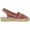 ALPARGATUS Espadrillas Sculacciate con zeppa bassa e design a righe (date a mano in Spagna)