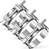 Jyvex 3 fascette stringitubo, in acciaio inox 304, 80-85 mm | Fascetta di serraggio in acciaio inox V2A, per tubi di scarico della piscina, universale, robusta