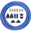 Chixenn Tubo Pneumatico, Tubo per Aria Compressa, 10 m, Esterno 6 mm, Interno 4 mm, Blu, 14 Raccordi, Poliuretano Flessibile per Compressore, Utensili Pneumatici, Officina e Liquidi