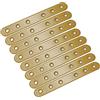 Curqia 8 piastre piatte dritte in ferro, staffa piatta resistente, supporto di riparazione oro con viti (135 mm/5,31 pollici)