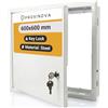 Proxinova Sportello Ispezione Metallo 60x60 cm con Serratura a Chiave - Sportello Contatore Gas ed Elettrico per Parete e Soffitto - Pannello Accesso Tecnico per Contatore, Caldaia e Manutenzione