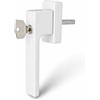 IdeaGenesis - Maniglia per finestra con chiave di sicurezza - Maniglia oscillante quadrata 7 mm | Chiusura antifurto per finestre in PVC e alluminio | Maniglia di blocco universale per bambini (bianco