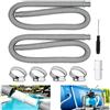 Anyingkai Tubo di Ricambio per Piscine,Tubo Flessibile per Piscine, Tubo di Sostituzione della Piscina,Tubo di Ricambio per Pompa Filtro per Piscina con 4 Anelli di Collegamento in Metallo