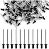 Jinsion 100 Pezzi Rivetti Ciechi in Alluminio, Rivetti a Strappo Neri 3,2 mm x 6 mm
