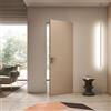 Isolamenti FILO44 Porta Filo Muro Battente Reversibile Verniciabile Telaio in Alluminio per Pareti in Muratura e Cartongesso h: cm 210 (Bianco Verniciabile, cm 80 x 210)