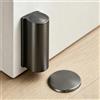 Generisch Fermaporta magnetico, autoadesivo, senza foratura, invisibile, montaggio a pavimento e a parete, in acciaio inox, protezione da parete per stanza, ufficio, bagno, casa (grigio grigio)
