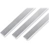 Alberts GAH-Alberts 499587 489106 - Set di 3 profili angolari autoadesivi, in alluminio, design in acciaio INOX, 1000 x 20 x 10 mm