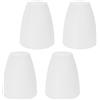 Outanaya Set 4 Paralumi di Ricambio in Plastica Bianca, Apertura 30Mm, Tonalità Chiare Moderne per Lampade E14, Sostituzione Paralume per Lampadari da Casa e Decorazione d'Interni