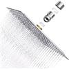 krobec Soffione doccia quadrato Krobec da 10 pollici/25 * 25 cm, soffione doccia a pioggia, soffione doccia in acciaio inossidabile, acciaio inossidabile 304, girevole a 360°, facile da installare e pulire.
