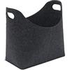 Hsthe Sea Cestino in feltro per cesto di legna da ardere, supporto in feltro per legna da camino, borsa in feltro per legna da ardere, borsa in feltro per legna da ardere, 59 x 29 x 40 cm, grigio