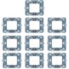 Generico Supporto 2 Moduli Compatibile MATIX, Telaio in Plastica per Prese e Interruttori, Adattatore per Scatole da Incasso 502 (Confezione 10 Pezzi)