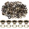 QUARKZMAN 100 Set Occhielli Passanti 5mm Ottone Autoportanti Bronzo | Occhielli Metallici, Con Rondelle, Per Cinture Scarpe Abbigliamento Nuclei Di Perline Progetti Fai Da Te