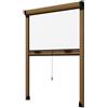 Generico Zanzariera verticale fai da te a kit su misura, misura e colore a scelta, Zanzariera per finestra sali e scendi a kit (Bronzo, L:80 x H:160)