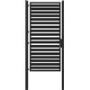 vidaXL Cancello da Giardino con Serratura Nero 100x180 cm in Alluminio