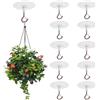 HOVCEH Gancio Soffitto, 10 Pezzi Ganci per Piante Adesivi Extra Resistenti, Gancio da Soffitto Senza Foratura Capacità 10 kg per Appendere Piante, Vasi da Fiori, Uccelli