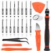 VFANDV Cacciaviti Precisione Set, 28 in 1 Kit di Strumenti di Riparazione del Telefono, Torx T2 T4 T5 T6 T8, Y0.6, -1.5/2.0, Kit Smontaggio e Riparazione per Occhiali, Orologio, Smartphone, Laptop