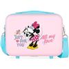 Disney Joumma - Beauty case Disney Topolino e Minnie, adattabile, rosa, 29 x 21 x 15 cm, rigido ABS, 9,1 l, 0,8 kg