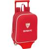 safta SEVILLA FC - Zaino asilo con carrello, ideale per bambini di diverse età, comodo e versatile, qualità e resistenza, 22 x 10 x 27 cm, rosso, M, Casual