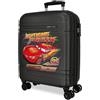 Disney Joumma Disney Lightning Mcqueen - Valigia da cabina nera, 40 x 55 x 20 cm, rigida in ABS, chiusura a combinazione TSA, 37 l, 2,8 kg, 4 ruote doppie, estensibile, bagaglio a mano