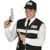 FIESTAS GUIRCA | Pistola F.B.I. Finta (27 cm) - Accessorio per Costume Poliziotto, Militare, Ladro, Carnevale, Halloween, Feste a Tema - Adulto Bambino - Argento