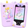 UCIDCI Smartphone Giocattolo Telefono per Bambini e Bambine, Cellulare con Doppia Macchina Fotografica Bambini, Giochi Educativi MP3, Regalo Bambina 3-8 Anni, Compleanno Pasqua (Viola, 2,8 poll.)