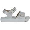 Geox Ragazza B Lightfloppy Sandal, argento, 26 EU