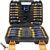 SUNHZ MCKP Sunhzmckp Set di 66 cacciaviti magnetici, in lega di acciaio S2, include mini cacciaviti di precisione a taglio, a croce/Torx, punte sostituibili, con robusta cassetta degli attrezzi
