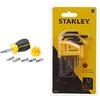 STANLEY 0-66-357 Cacciavite PortaInserti Magnetico, Set di 6 Inserti, Nano & 0-69-251 - Set di 8 chiavi esagonali maschio (brugola) piegate corte