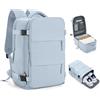 HPLQQ Zaino Ryanair 40x20x25 Zaino da Viaggio Aereo Bagaglio a Mano 20L Borsa da Cabina 40x30x20 per Uomo e Donna Lavoro e Scuola Trekking Casual Daypack Impermeabile per laptop 14,X-Grigio Blu