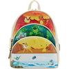 Loungefly Elements - Borsa a tracolla da donna con tripla tasca, con doppia tracolla, multicolore