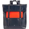 DUDU Zaino Colorato in Pelle da Uomo Donna, Zaino Grande Morbido 14L Multitasche Design Sportivo Casual Navy